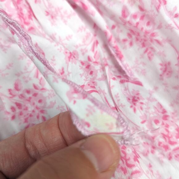 Laura Ashley Dress Girls Sz 5 Pink Floral Sundress Party Frilly Ruffle - Picture 4 of 7